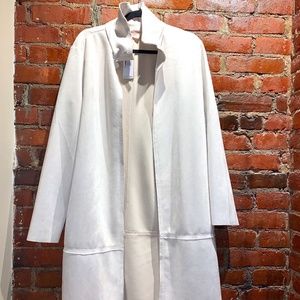 PHILOSOPHY Cream Faux Leather Coat